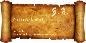 Zelina Noémi névjegykártya